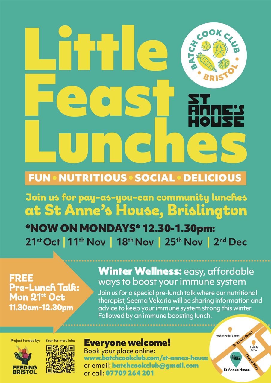 Winter Wellness talk and pay-as-you-can Community Lunches